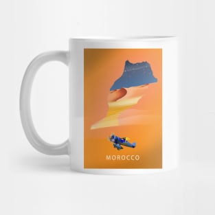 Morocco Map travel poster Mug